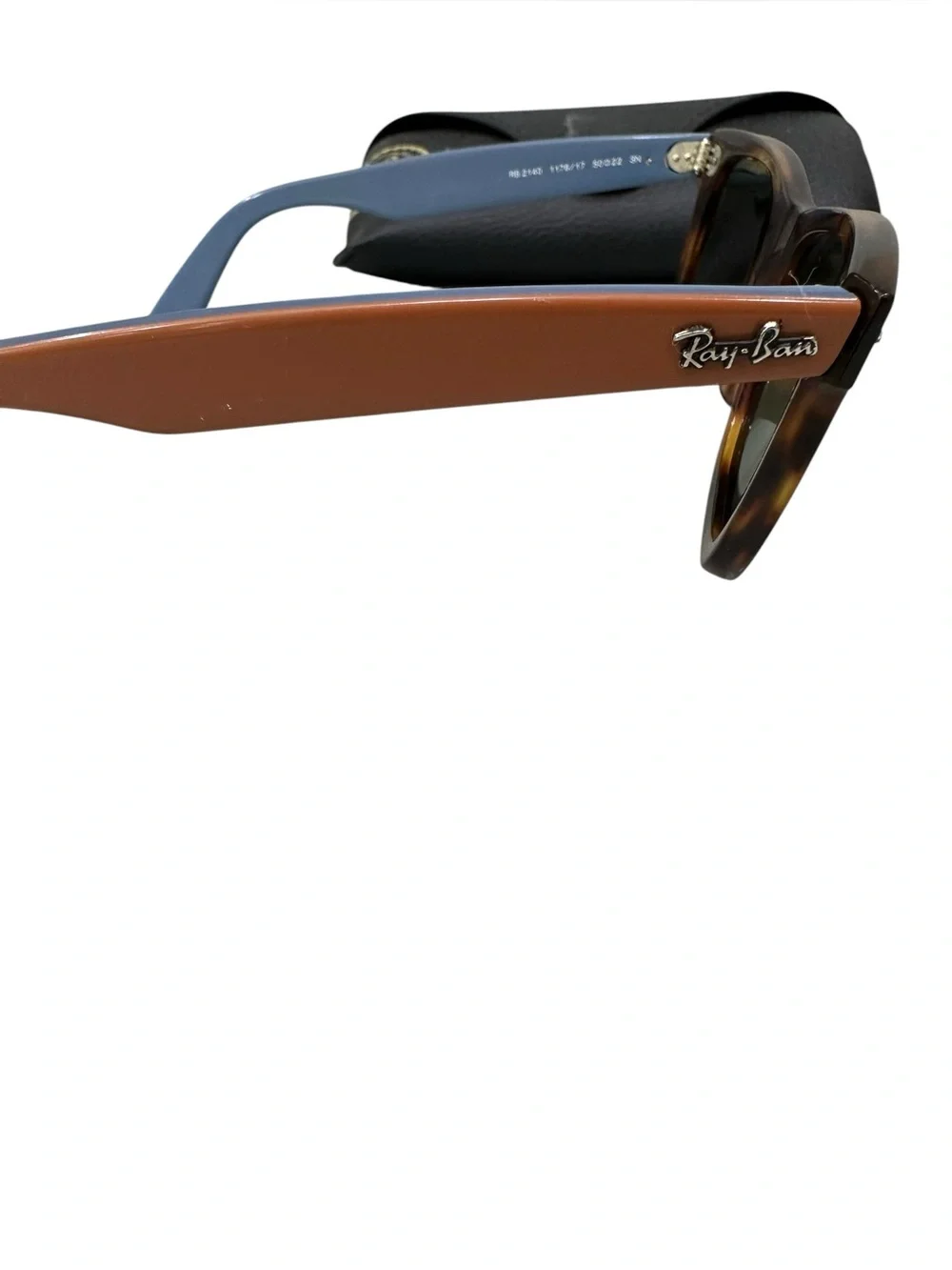 Ray-Ban RB2140 1176/17 Original Wayfarer Blue Mirrored Lens - Brown and Blue